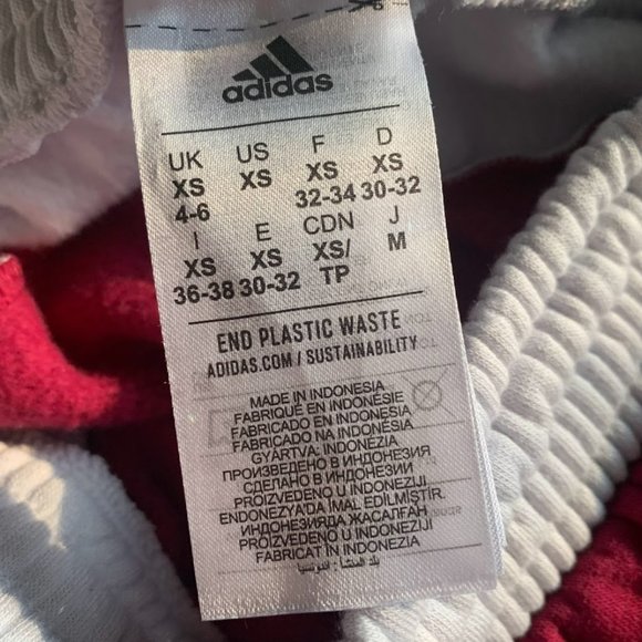 Adidas ColorBlock Loose-Fit Fleece Pants size extra small - Picture 7 of 8